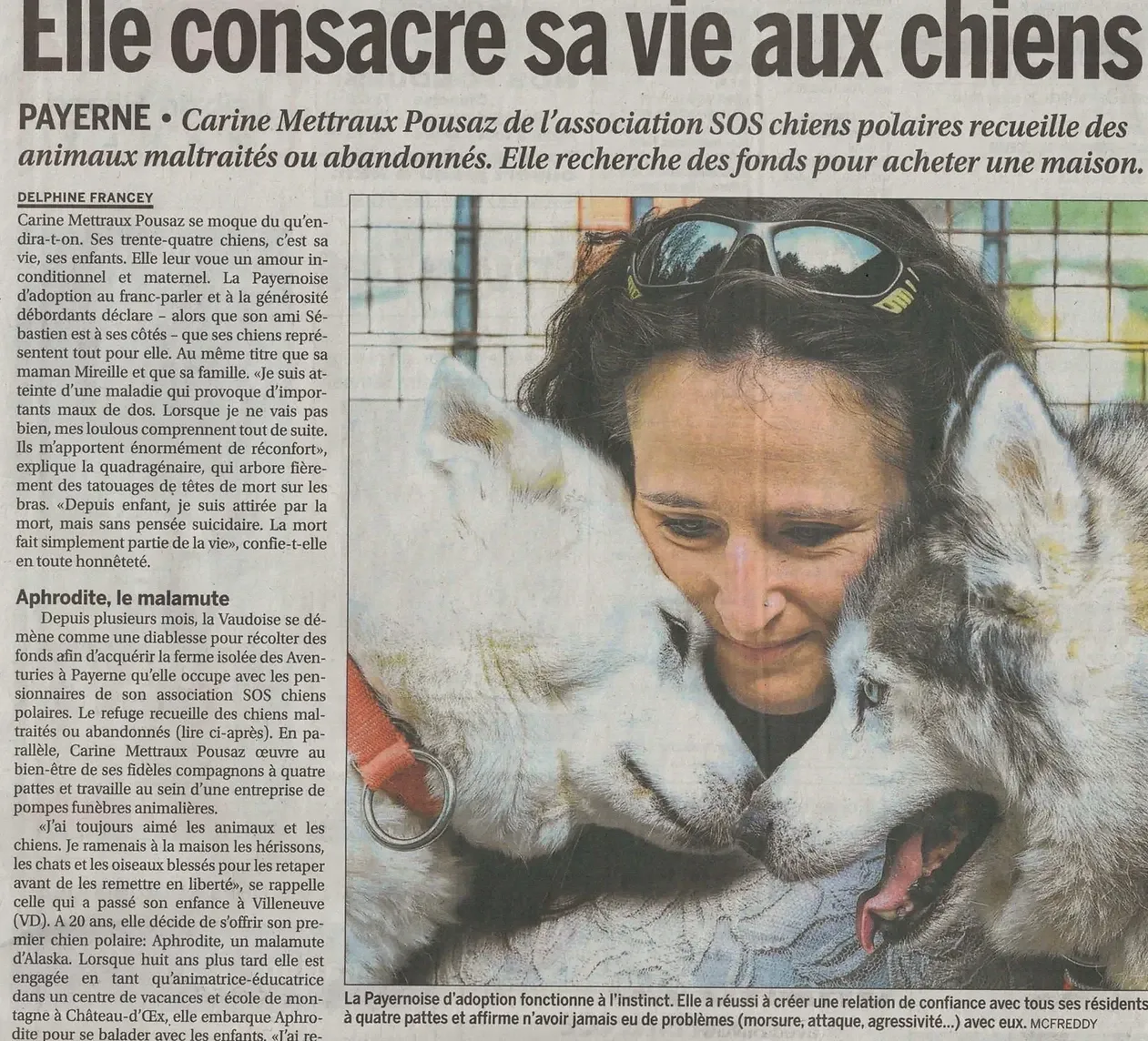 « Elle consacre sa vie aux chiens » — portrait de Carine