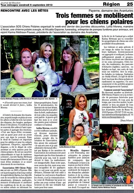 « Trois femmes se mobilisent pour les chiens polaires »