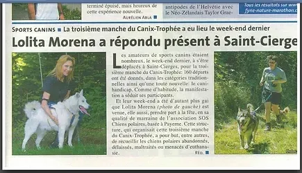 Canix-Trophée — Lolita Morena, marraine de l’association